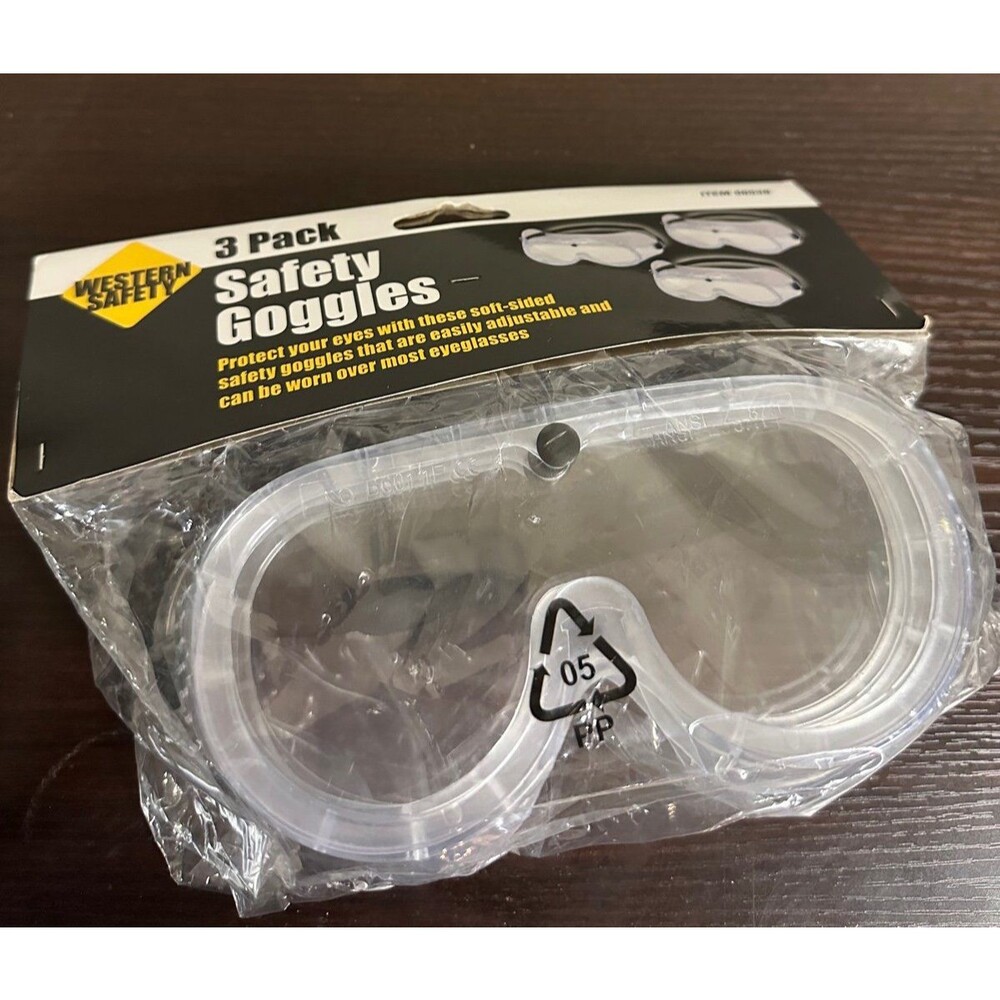 Western Safety Safety Protective Goggles 3 pack